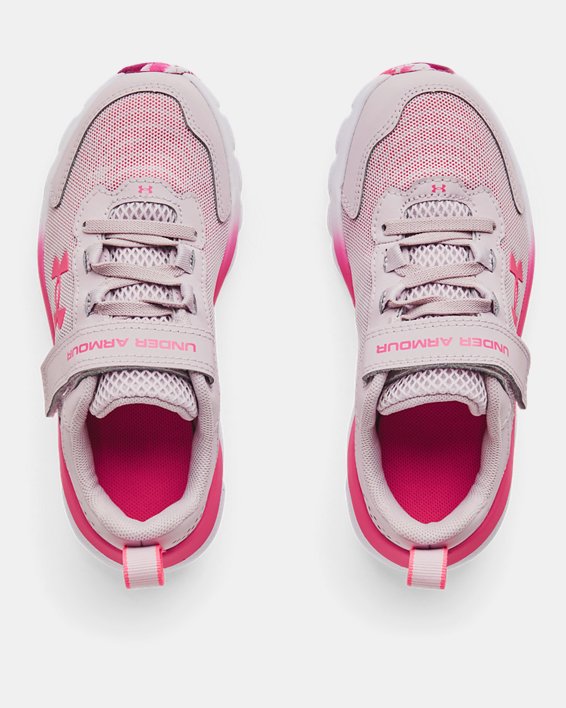 Girls' Pre-School UA Assert 9 AC Running Shoes, Pink, pdpMainDesktop image number 2